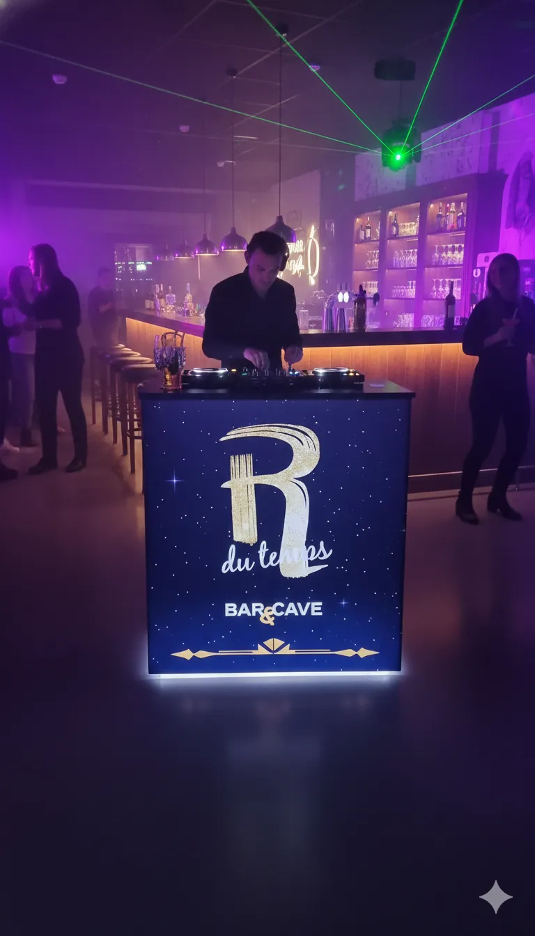 Le comptoir rétroéclairé, l'atout phare de vos événements 1 COMPTOIR LR DU TEMPS